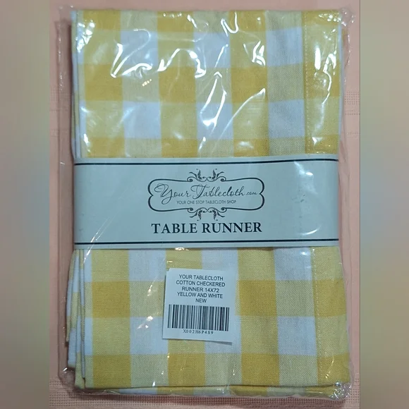 NWT YOUR TABLECLOTH table runner Size 14×72 - Picture 1 of 4